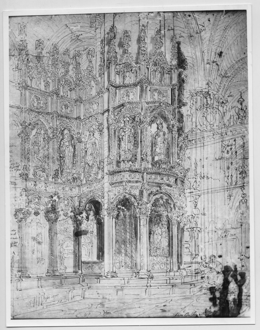Dibujo de la capilla de la Girola de la catedral de Toledo