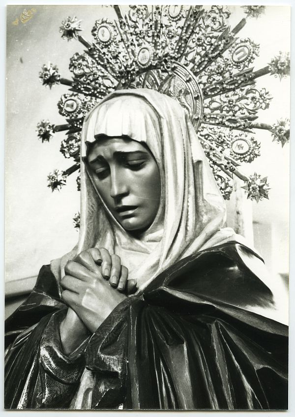 Virgen de la Soledad de los Pobres de la Cofradía de Nuestro Padre Jesús Nazareno (Marrajos) de Cartagena, obra de Juan González Moreno