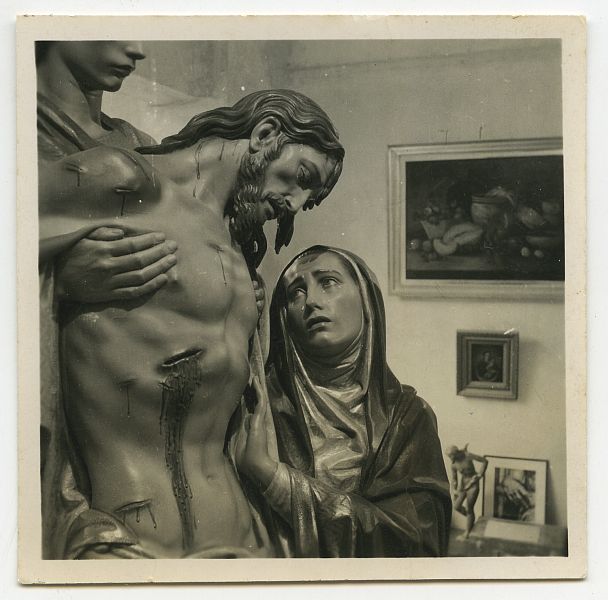 Detalle del grupo escultórico El Descendimiento de Burgos, obra de Juan González Moreno.