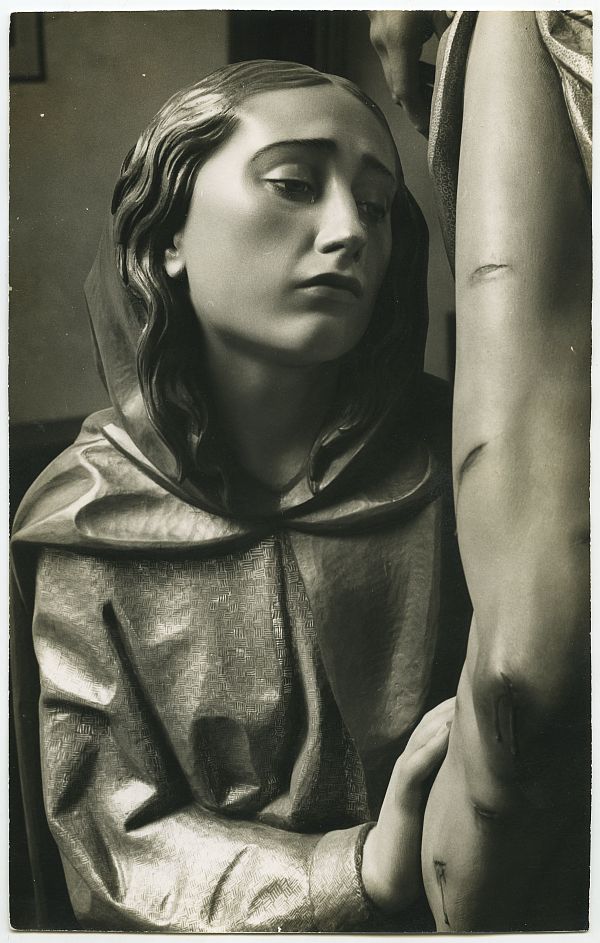 Detalle de la Magdalena del conjunto escultórico de El Descendimiento de Burgos. obra de Juan González Moreno