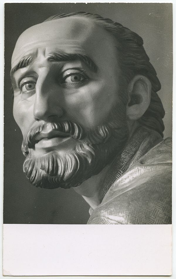 Detalle del rostro de San Felipe del grupo escultórico El Lavatorio, obra de Juan González Moreno