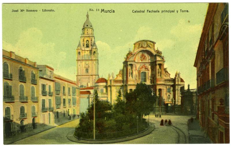 Murcia. Catedral. Fachada principal y torre. 