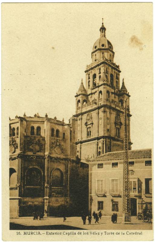 Murcia. Exterior Capilla de los Vélez y Torre de la Catedral.