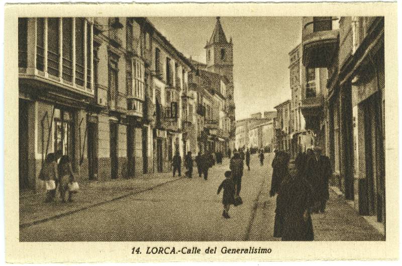 Calle del Generalísimo de Lorca.
