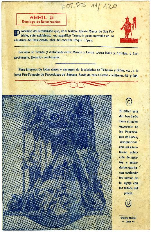 Programa de la Semana Santa de Lorca. Año 1953