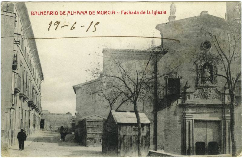 Balneario de Alhama de Murcia. Fachada de la Iglesia. 
