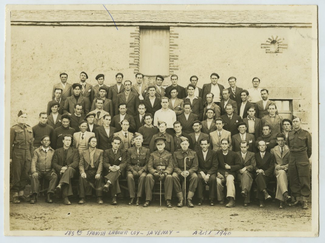 Grupo 4º de la 185ª Compañía de Trabajadores Extranjeros, con base en Savenay (Francia).