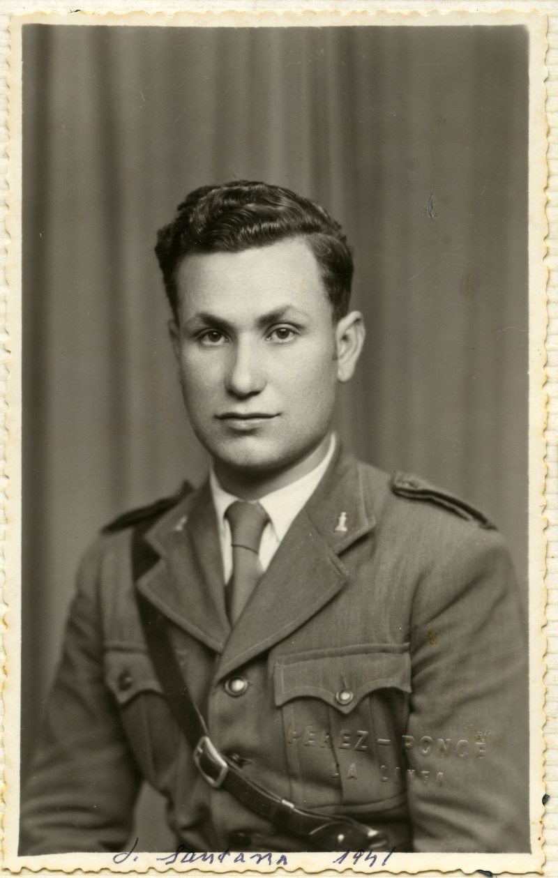 Retrato del militar J. Santana.