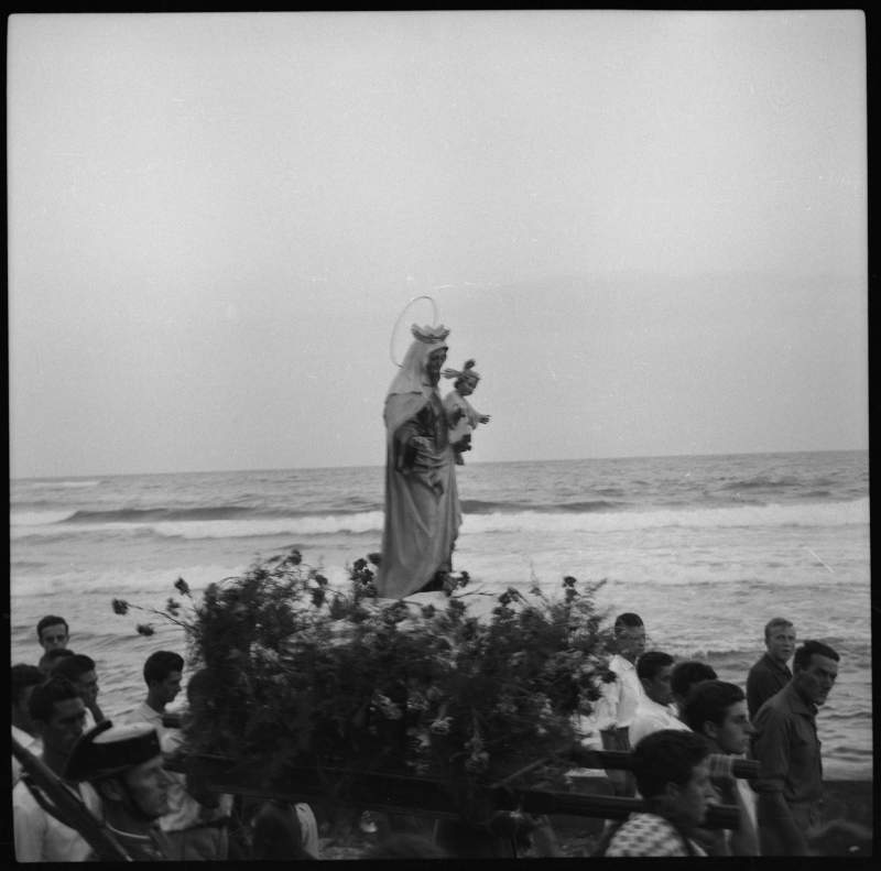 Vista de la procesión de la Virgen del Mar en Cabo de Palos.