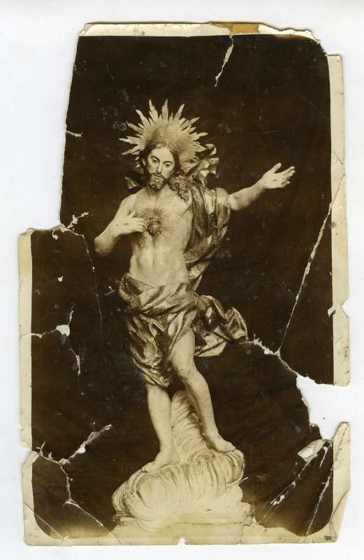 Antigua imagen del Cristo Resucitado de la iglesia parroquial de San Pablo de Abarán