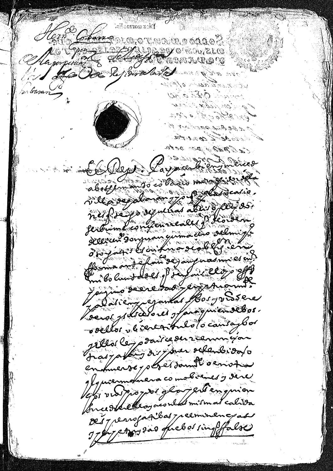 Carta real concediendo a Hernando Cobarro, vecino de Abarán, el título de regidor de esta villa.