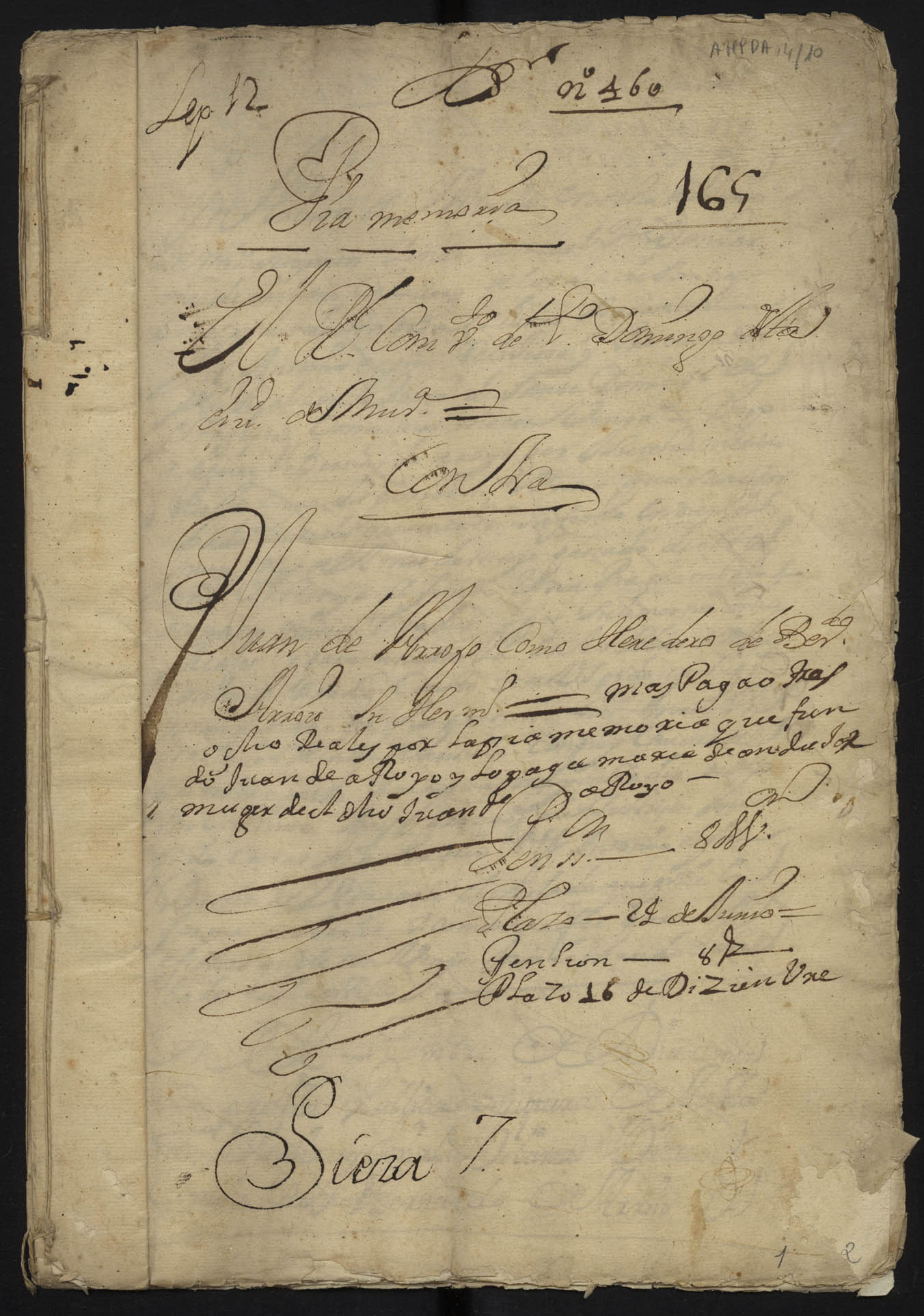 Documentos relativos a la pía memoria dejada por Pedro Bernardo Arroyo y Juan Arroyo, vecinos de Murcia, el 19 de mayo de 1711.