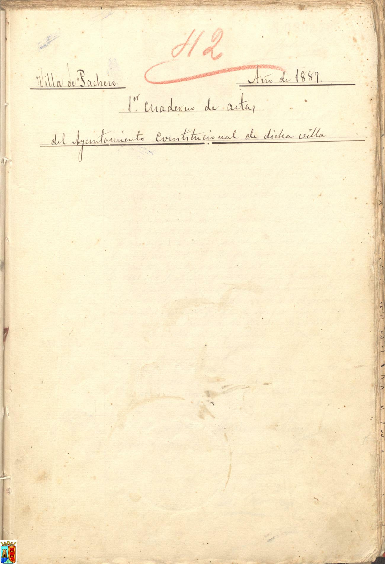 Actas de sesiones del pleno del Ayuntamiento de Torre Pacheco. Año 1887