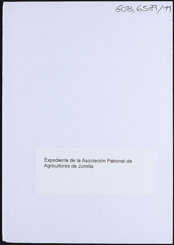 Expediente de la Asociación Patronal de Agricultores de Jumilla.