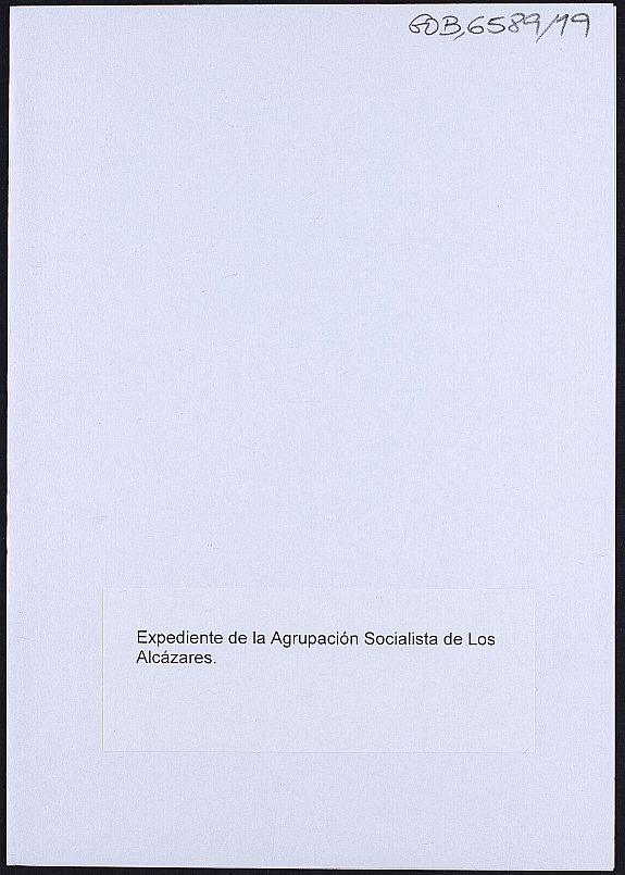 Expediente de la Agrupación Socialista de Los Alcázares.