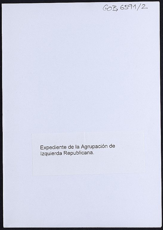 Expediente de la Agrupación de Izquierda Republicana de Alguazas.