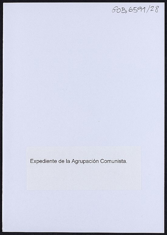 Expediente de la Agrupación Comunista de San Javier.