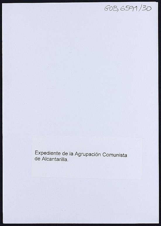 Expediente de la Agrupación Comunista de Alcantarilla.