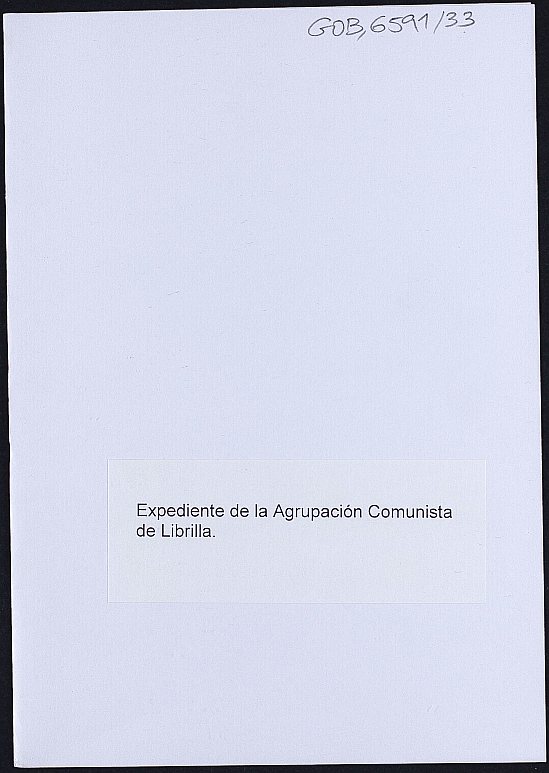 Expediente de la Agrupación Comunista de Librilla.