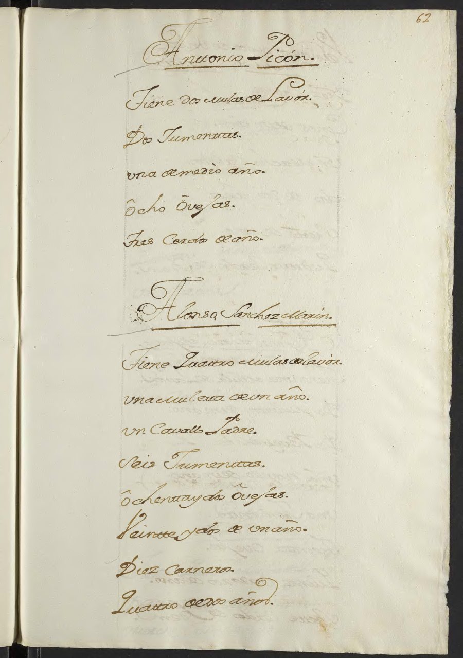 Libro registro de ganados de Caravaca de la Cruz.