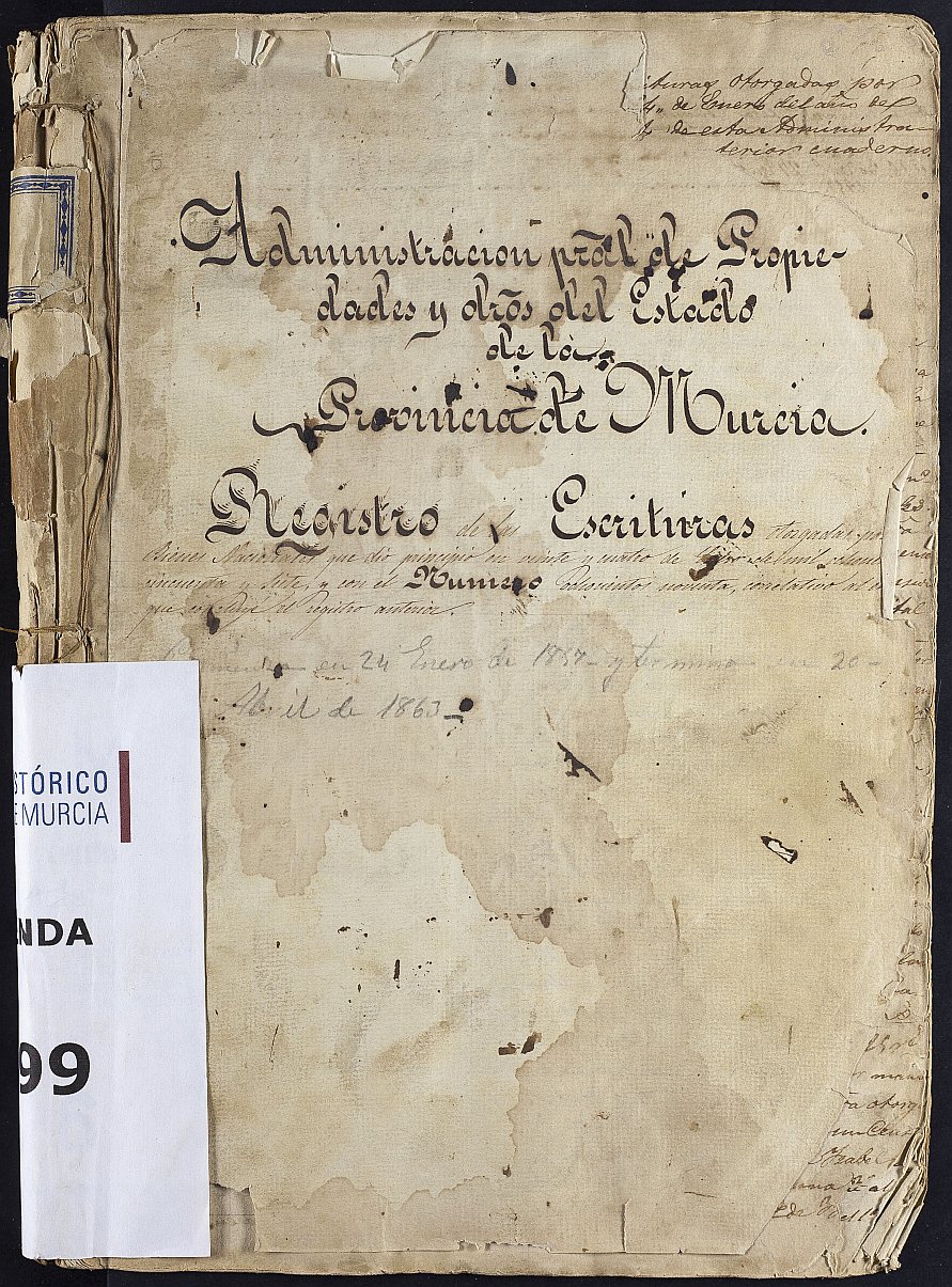 Registro de las escrituras otorgadas por bienes nacionales, nn. 890-2362.