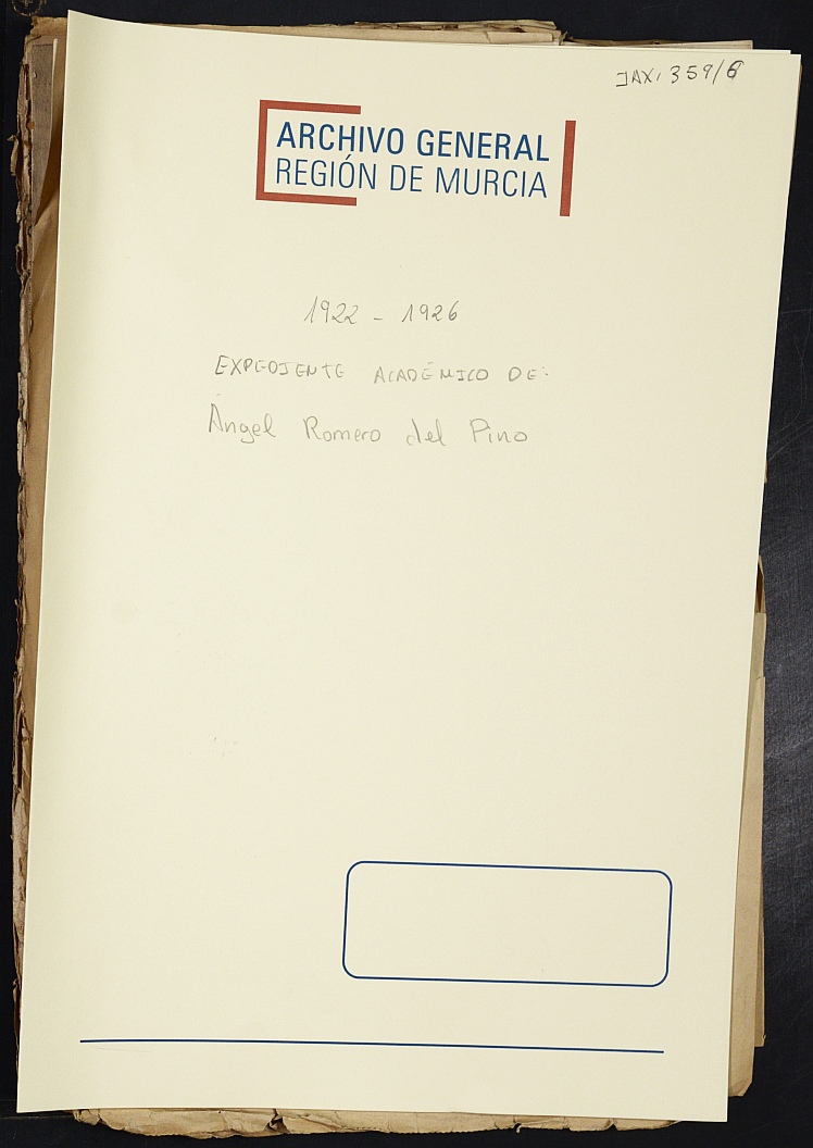 Expediente académico de Ángel Romero del Pino, Nº 2834