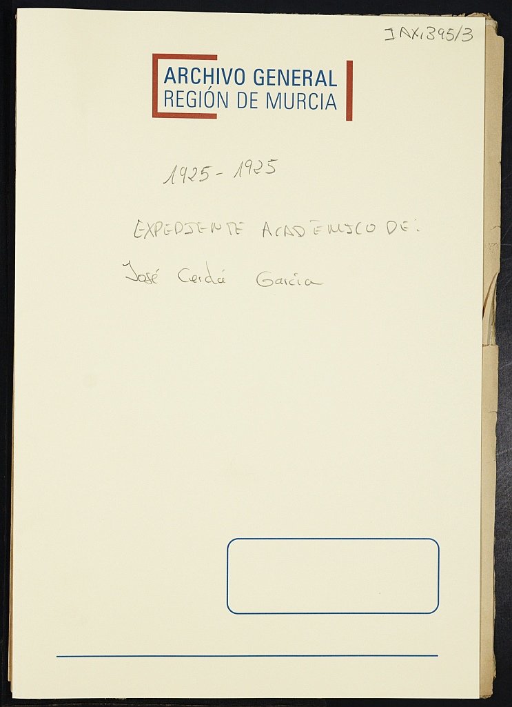 Expediente académico de José Cerdá García, Nº 3862