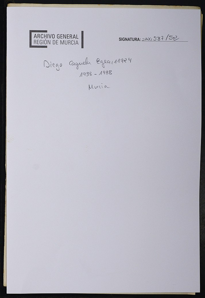 Expediente académico de Diego Cayuela Egea, Nº 11724