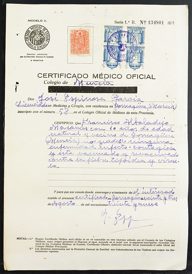 Expediente académico de Francisco Albaladejo Macanás Nº 12118.
