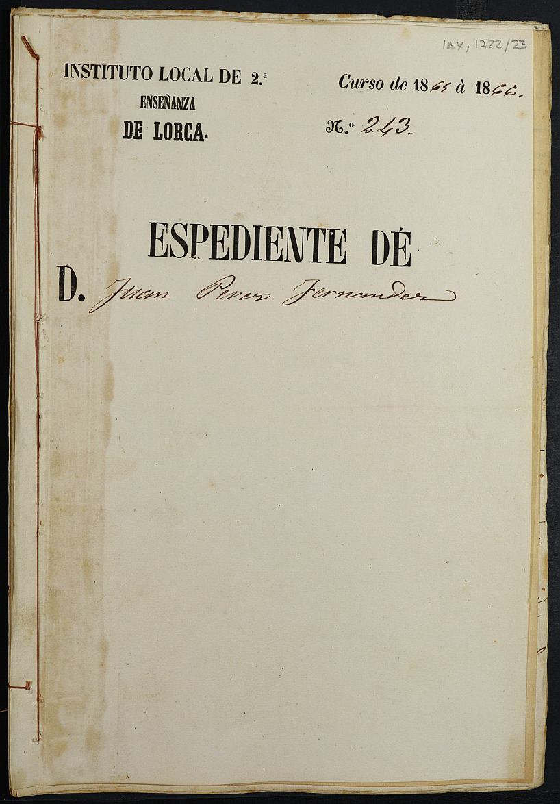 Expediente académico de Juan Pérez Fernández
