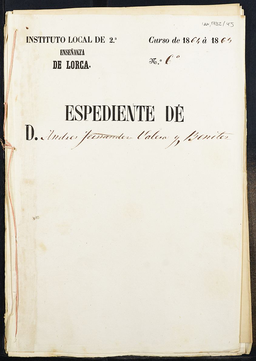 Expediente académico de Andrés Fernández-Valera Benítez