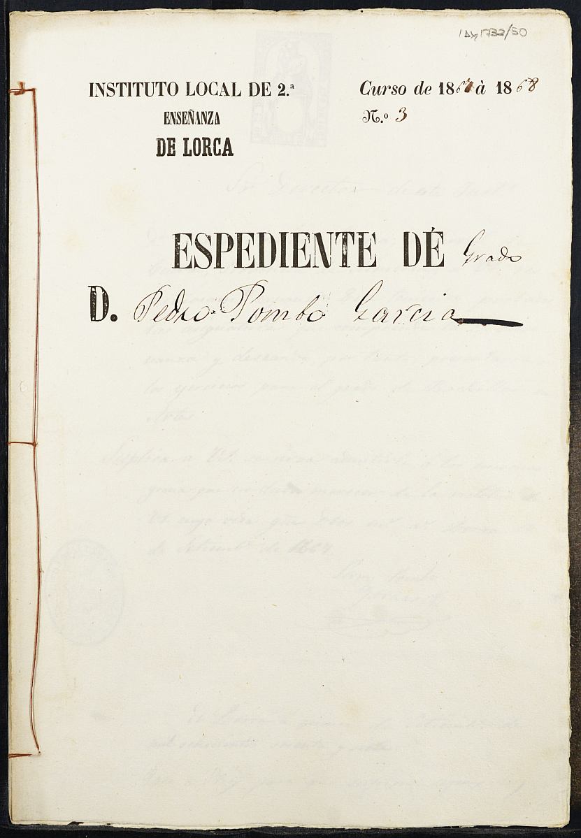 Expediente académico de Pedro Pombo García