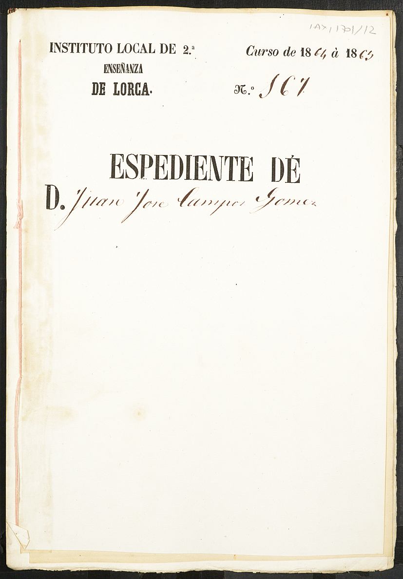 Expediente académico de Juan José Campos Gómez