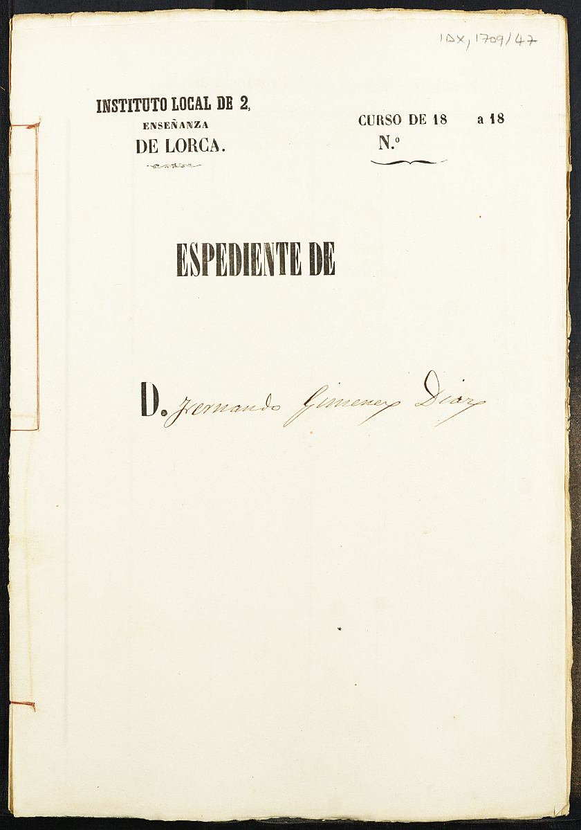 Expediente académico de Fernando Giménez Díaz