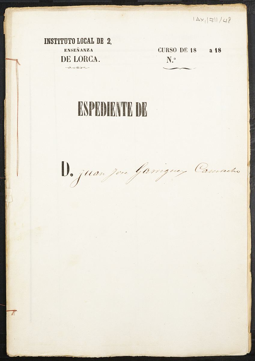 Expediente académico de Juan José Garrigues Camacho