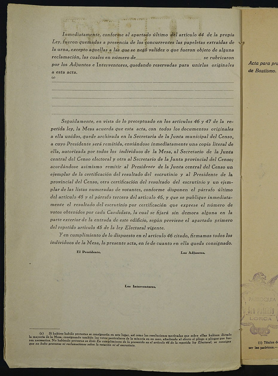 Expediente de inscripción de nacimiento fuera de plazo de Pedro Porlan Quiñonero. Año 1939