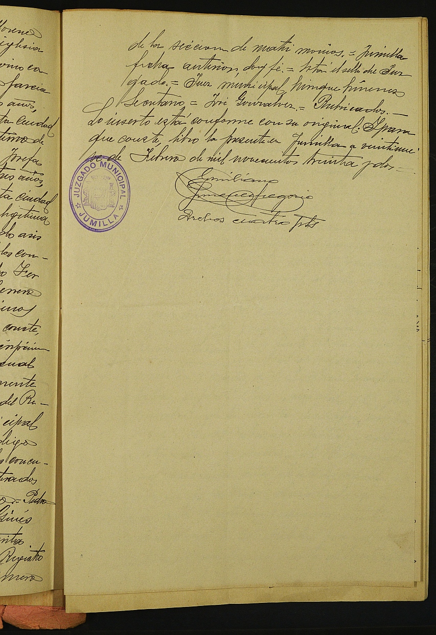 Declaración de herederos 37/1932 del Juzgado de Primera Instancia e Instrucción Nº 1 de Yecla, por defunción de Alonso García Lozano.