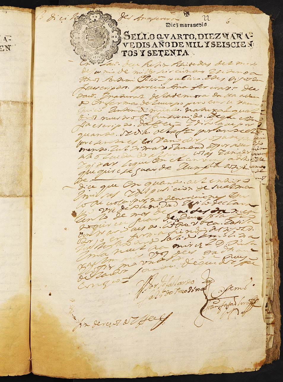 Registro de Juan Fajardo Lara, Cehegín de 1670.
