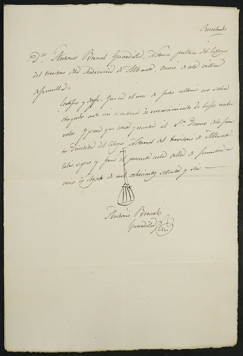 Índices de notarios de Jumilla. Año 1876.