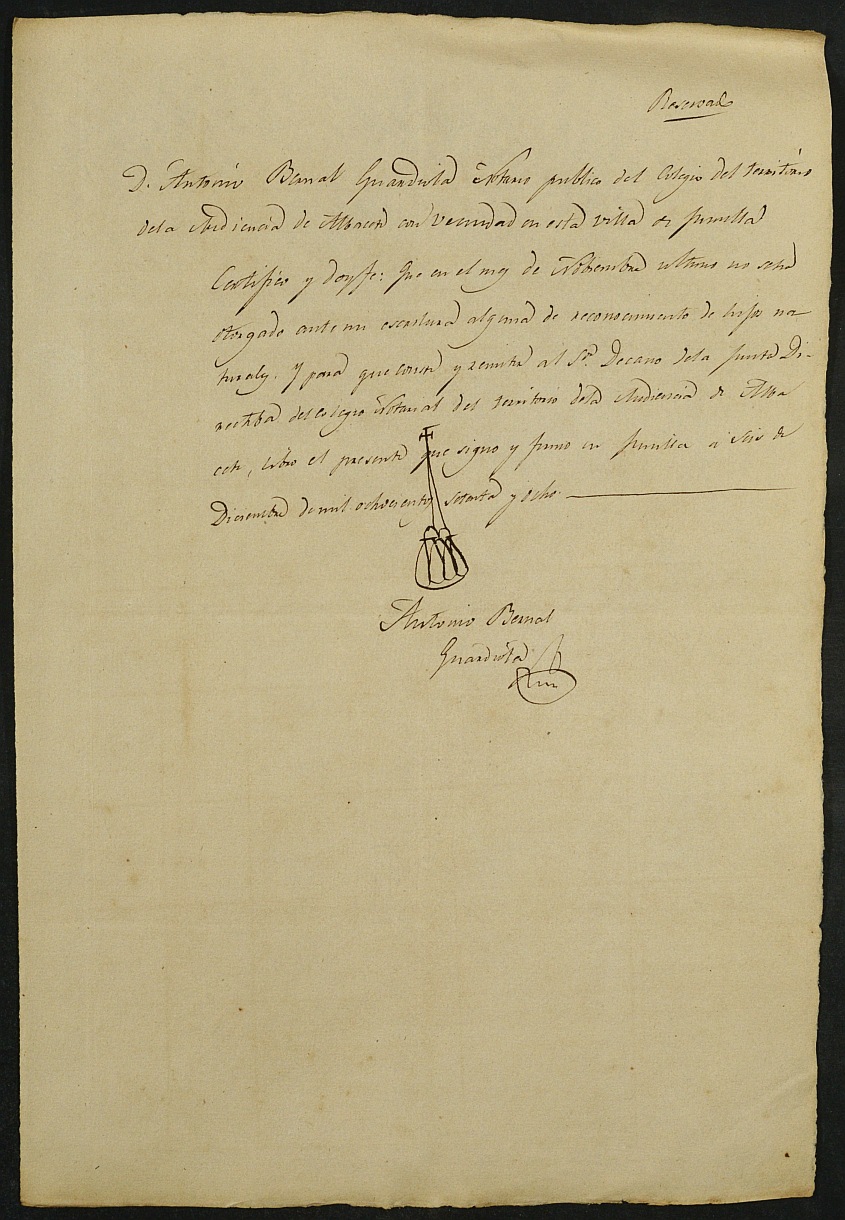 Índices de notarios de Jumilla. Año 1878.
