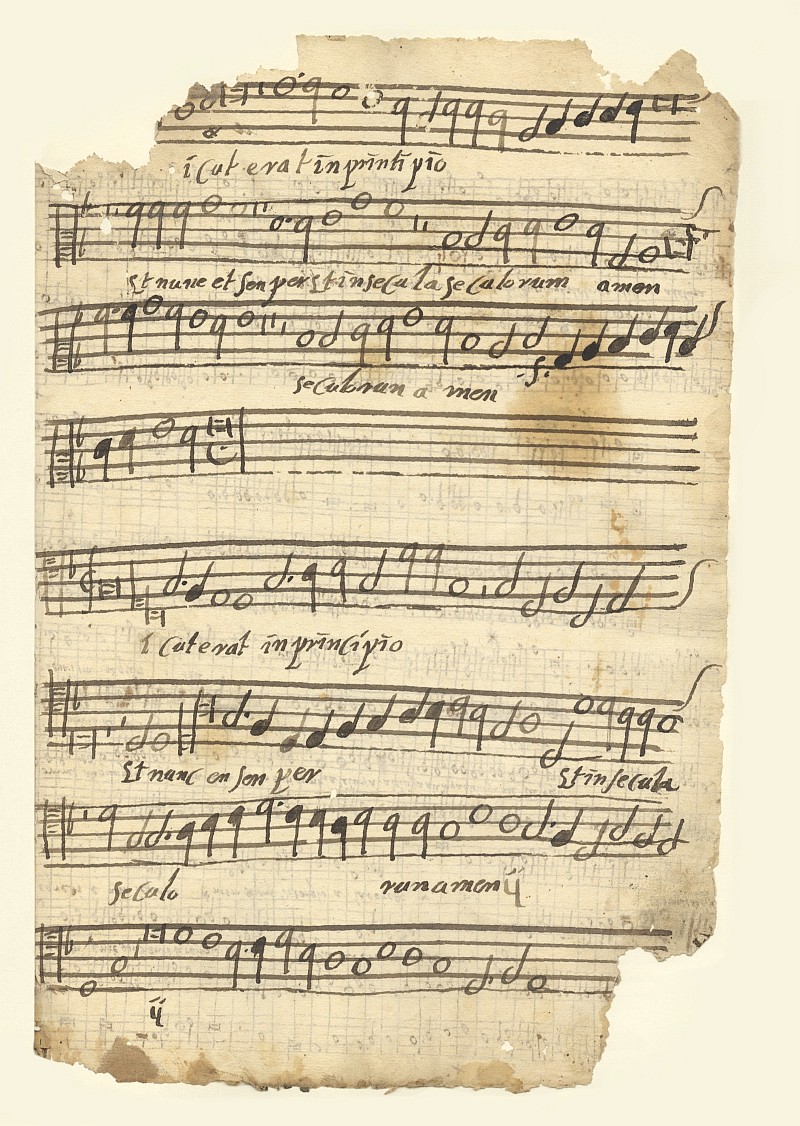 Partituras musicales de carácter sacro contenidas en el registro de Luis Miravete y otros notarios de Caravaca de la Cruz, de los años 1548-1624.