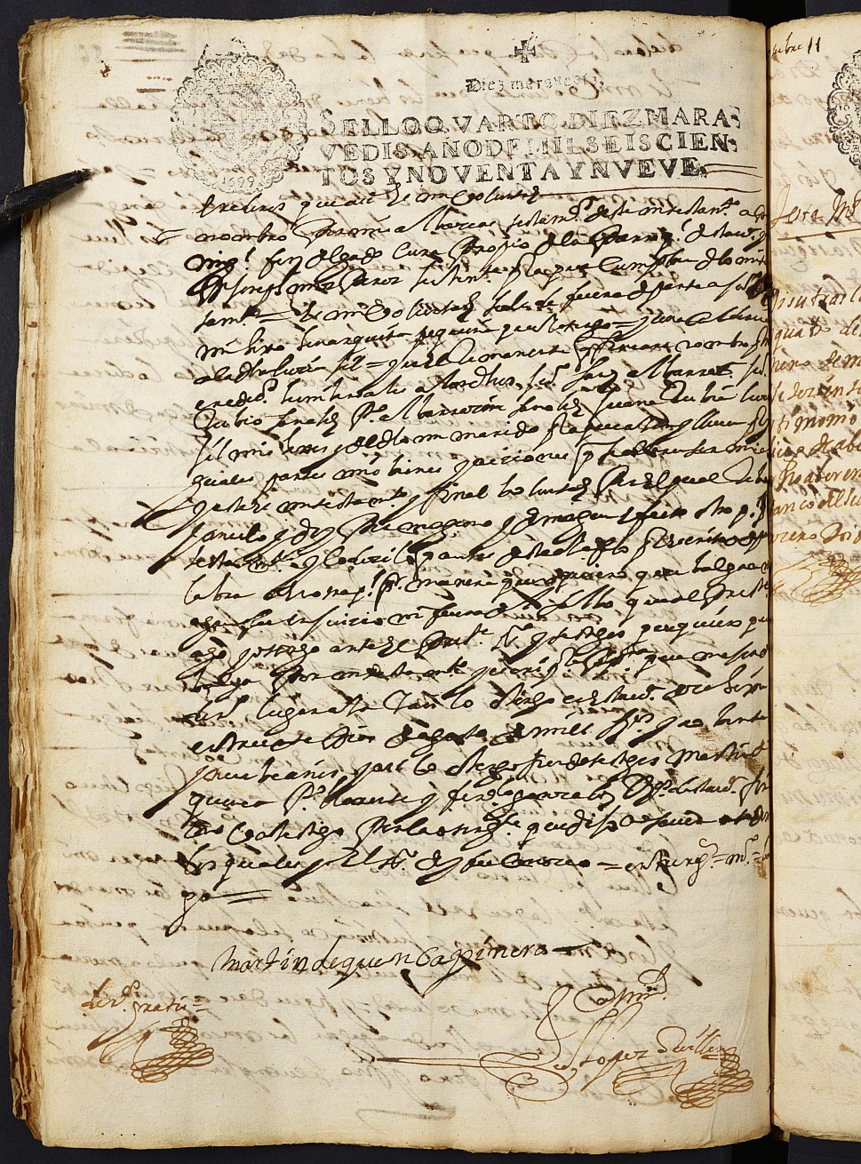Registro de Juan López Guillén, Cehegín. Testamentos de 1699-1700.