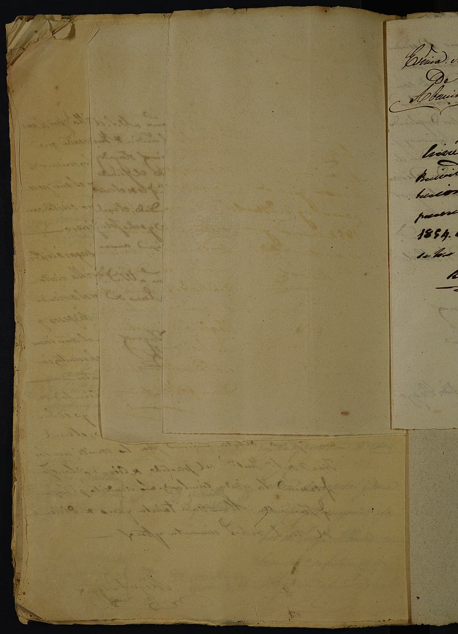Índice de escrituras del notario Miguel Yagües Vives de Abanilla del año 1853.