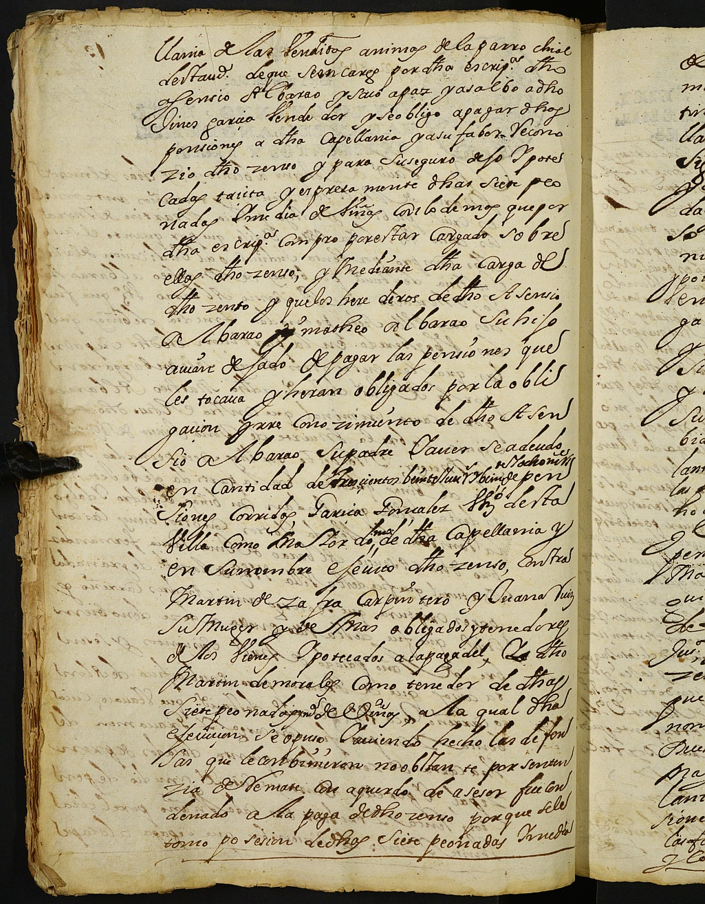Registro de Cristóbal Sánchez Lorencio, Cehegín de 1699-1713.