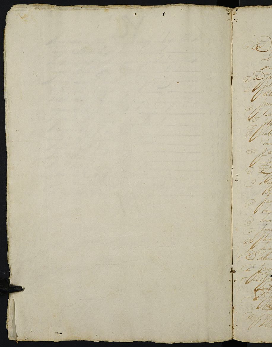 Registro de Juan Ponte, Murcia, de 1705-1707.