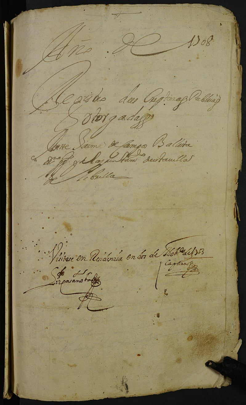Registro de Jaime de Campos Ballesta, Librilla de 1703-1709.