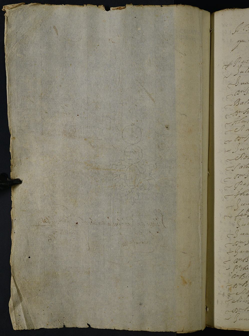 Indice de escrituras del notario Jaime de Campos Ballesta, Librilla. Año  1711.