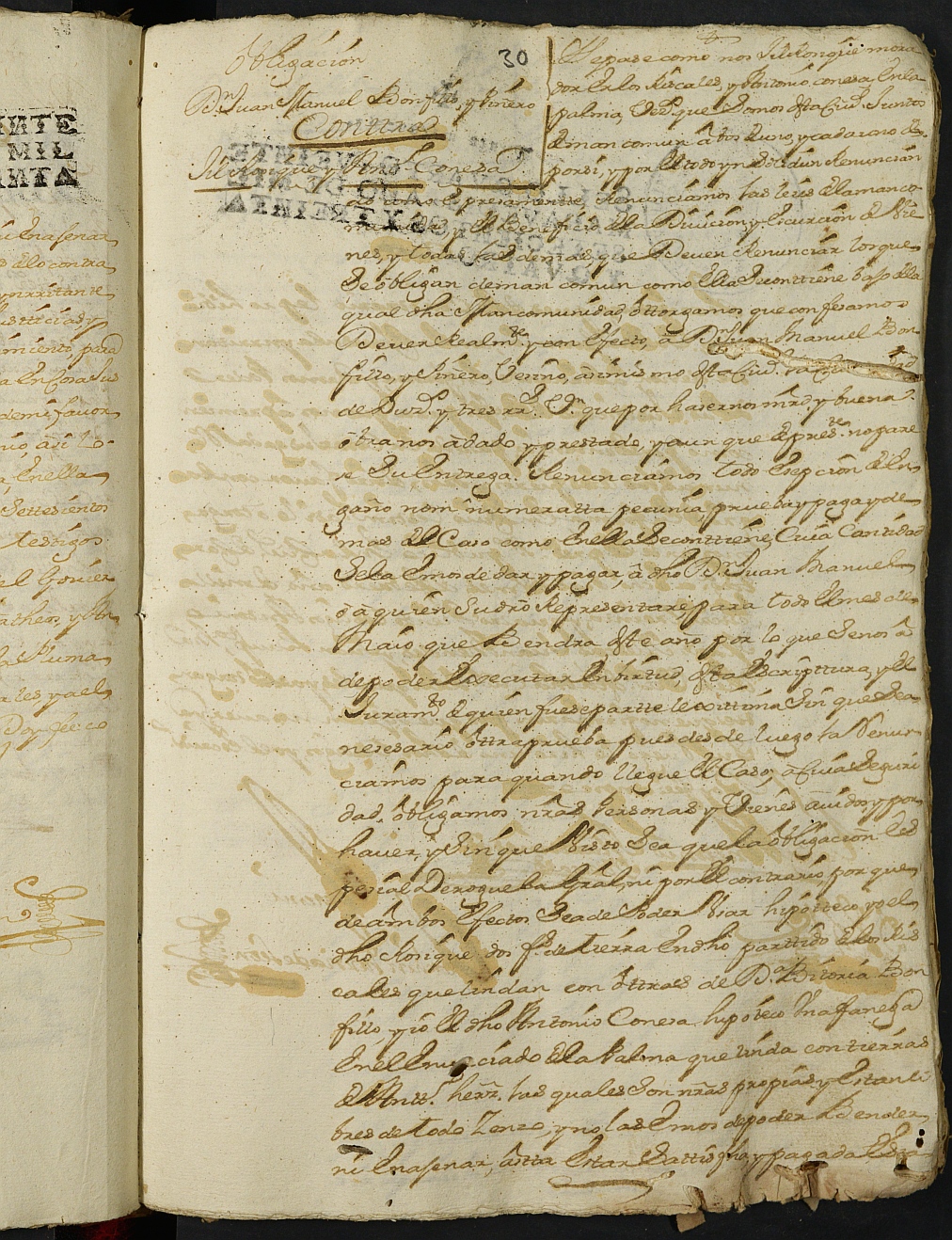 Registro de Joaquín García de León, Cartagena: Escribano de Marina. Año 1734.