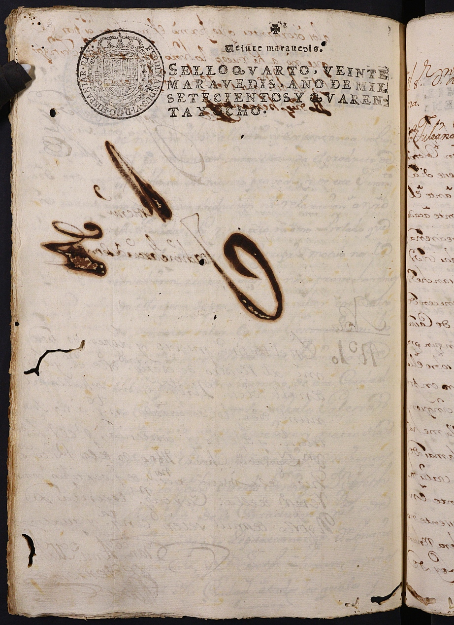 Registro de Joaquín García de León, Cartagena: Escribano de Marina. Año 1748.