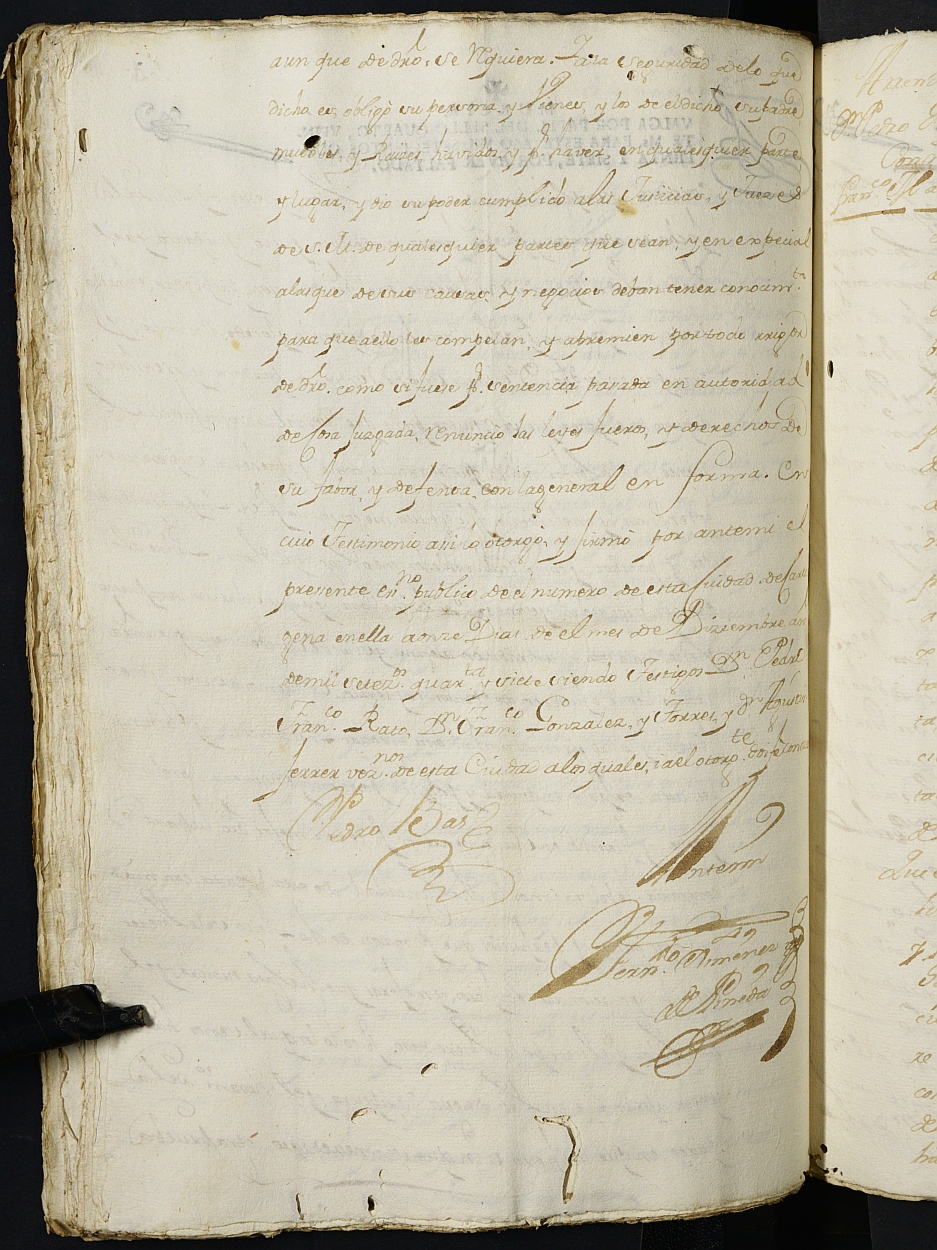 Registro de Fernando Jiménez de Pineda, Cartagena. Años 1747-1749.